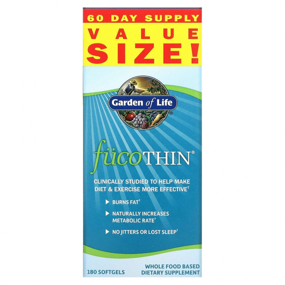 ���������� Garden of Life, FucoThin, ��������������� ����������� ��������� ����, 180 ������ ����������� ������  Iherb (������)