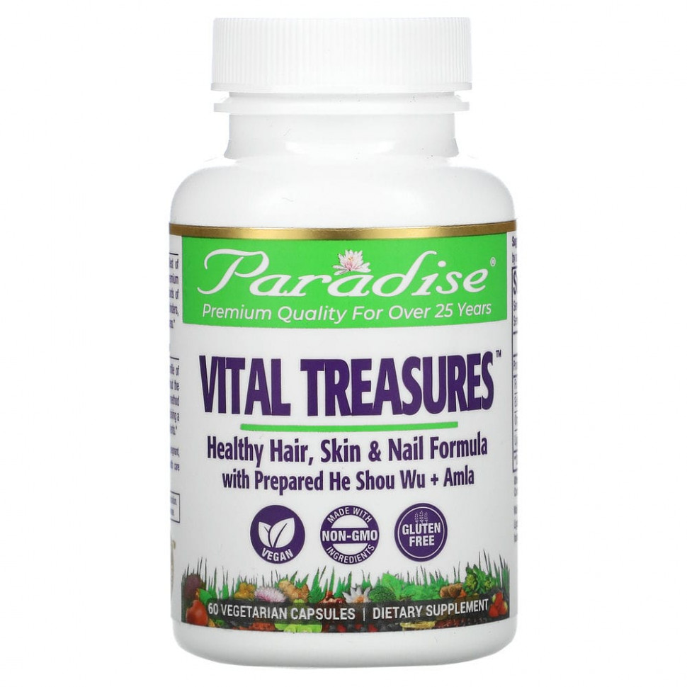 Paradise Herbs, Vital Treasures,  ,   , 60      , -, 