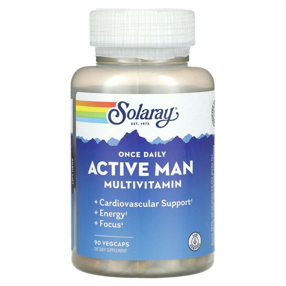 Solaray,    Once Daily Active, 90      , -, 