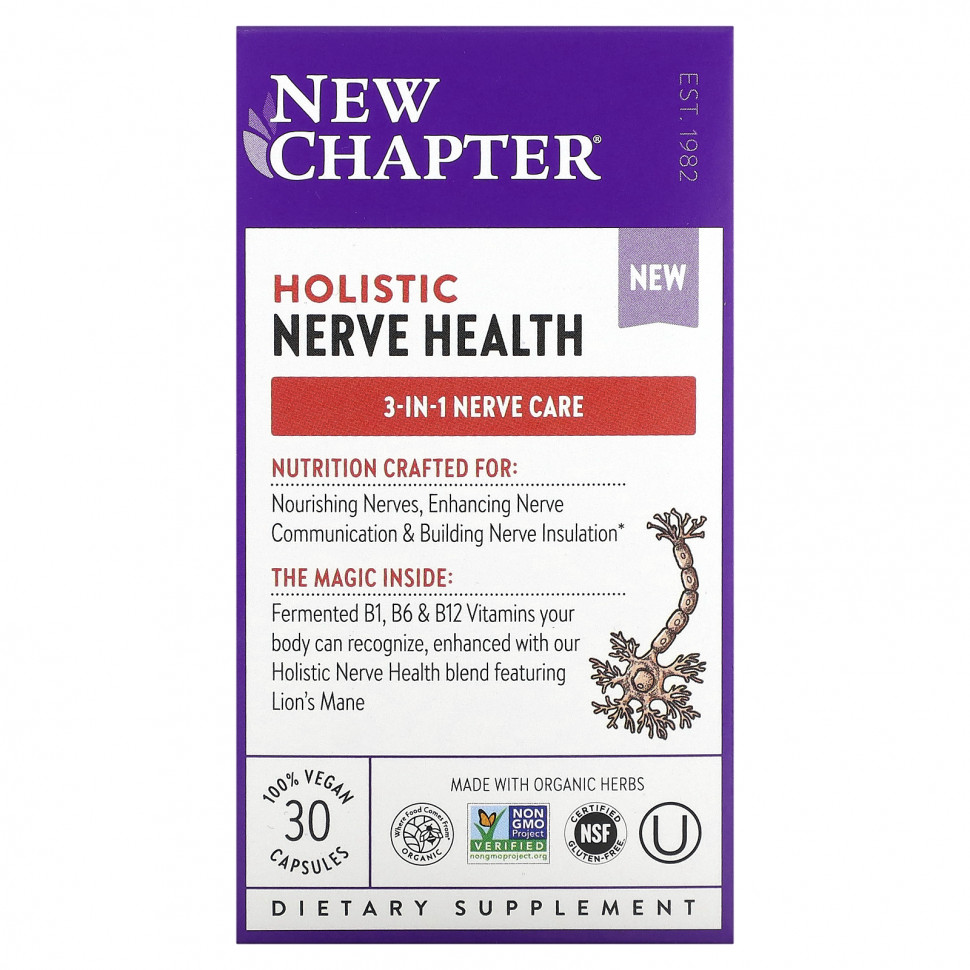 New Chapter, Holistic Nerve Health, 30     , -, 