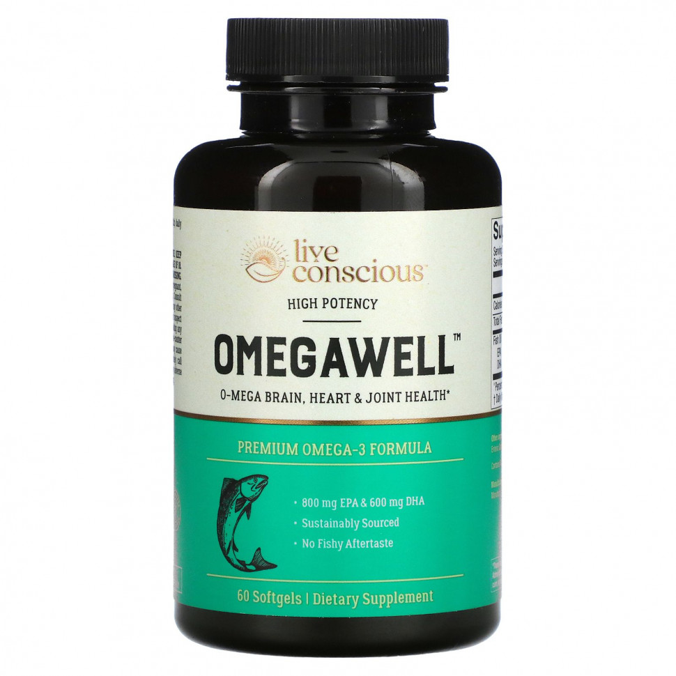  Live Conscious, OmegaWell,  , 60    Iherb ()