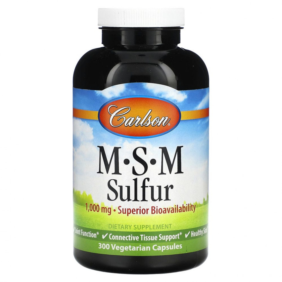 Carlson Labs, MSM Sulfur, 1000 , 300      , -, 