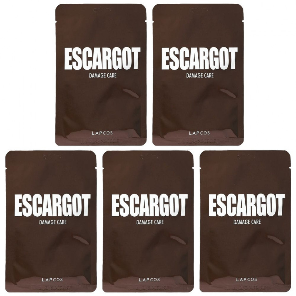 Lapcos, Escargot Damage Care Sheet Mask Set, 5 ., 27  (0,91 . )    , -, 