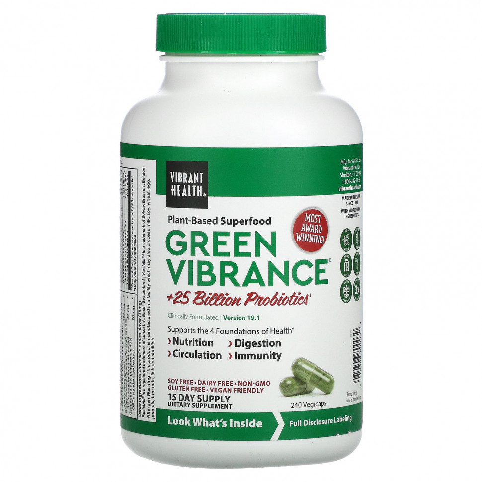 Vibrant Health, Green Vibrance,  19.0, 240      , -, 