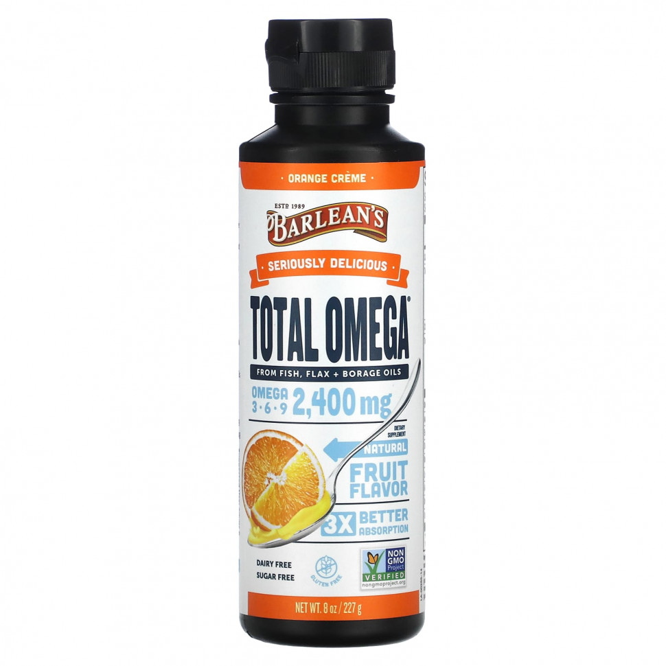 ���������� Barlean's, Seriously Delicious, Total Omega, ������������ ����, 2400 ��, 227 � (8 �����)  Iherb (������)