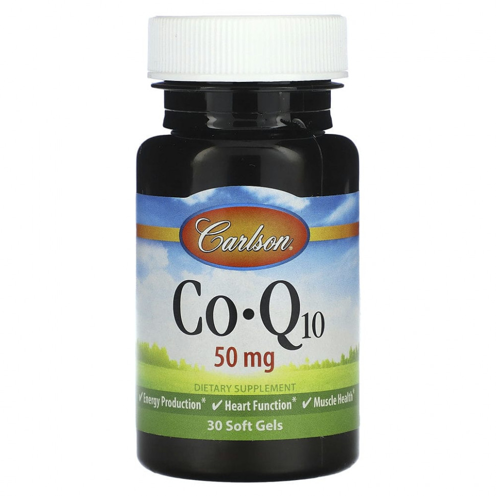 Carlson, CoQ10, 50 , 30      , -, 