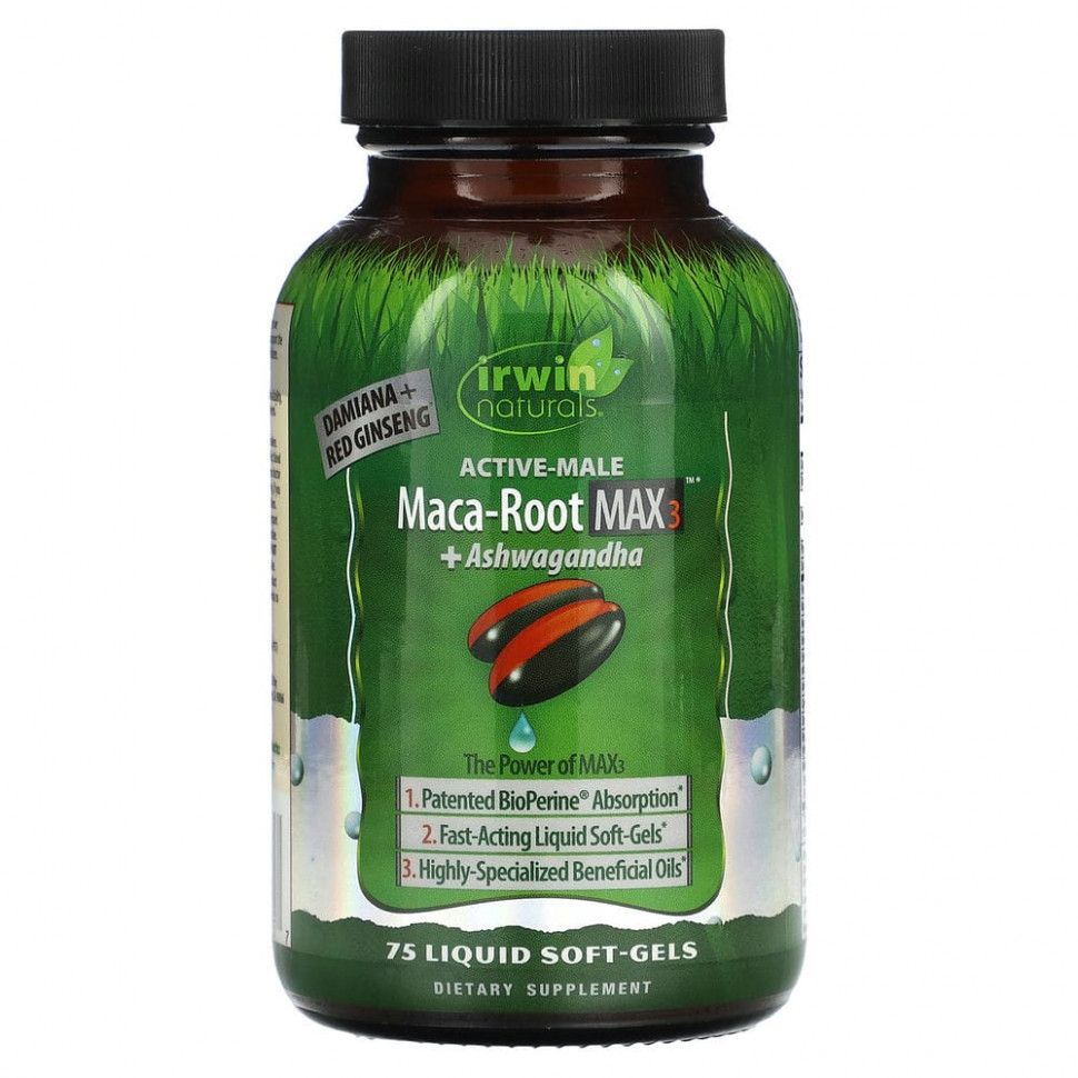  Irwin Naturals, Maca Root Max 3 + , 75    Iherb ()