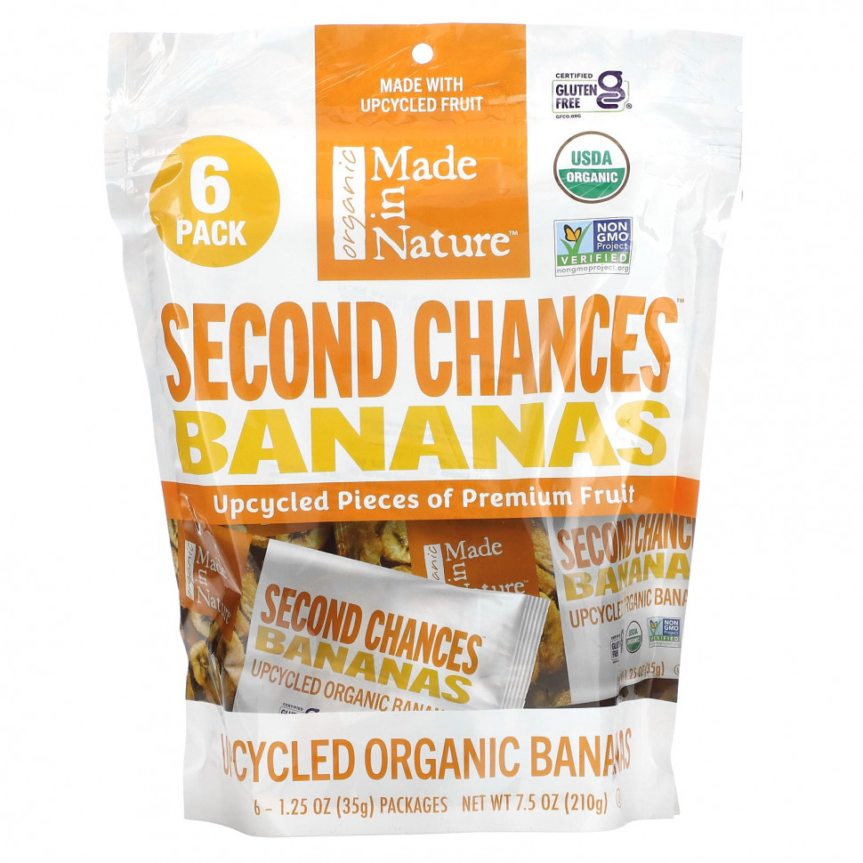 ���������� Made in Nature, Second Chances Bananas, �������������� ������������ ������, 6 ��������� �� 35 � (1,25 �����)  Iherb (������)