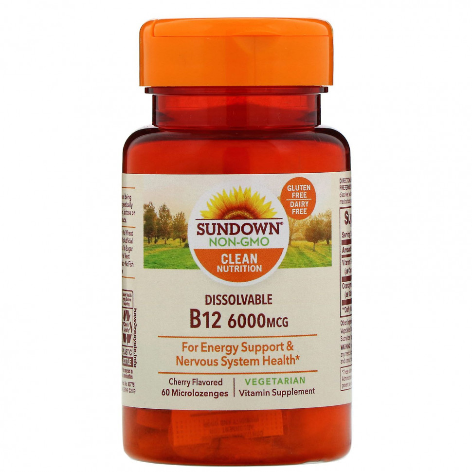 Sundown Naturals,  B12  ,  , 6000 , 60       , -, 