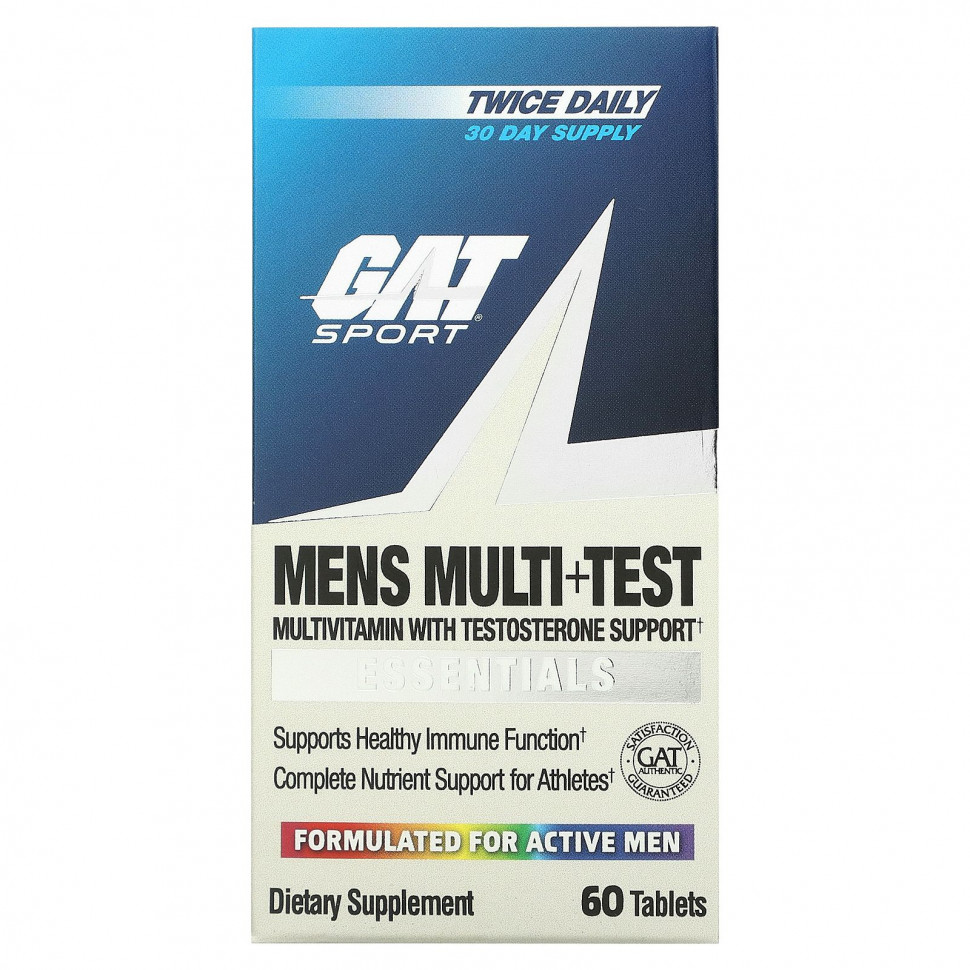 GAT, Mens Multi + Test, 60     , -, 