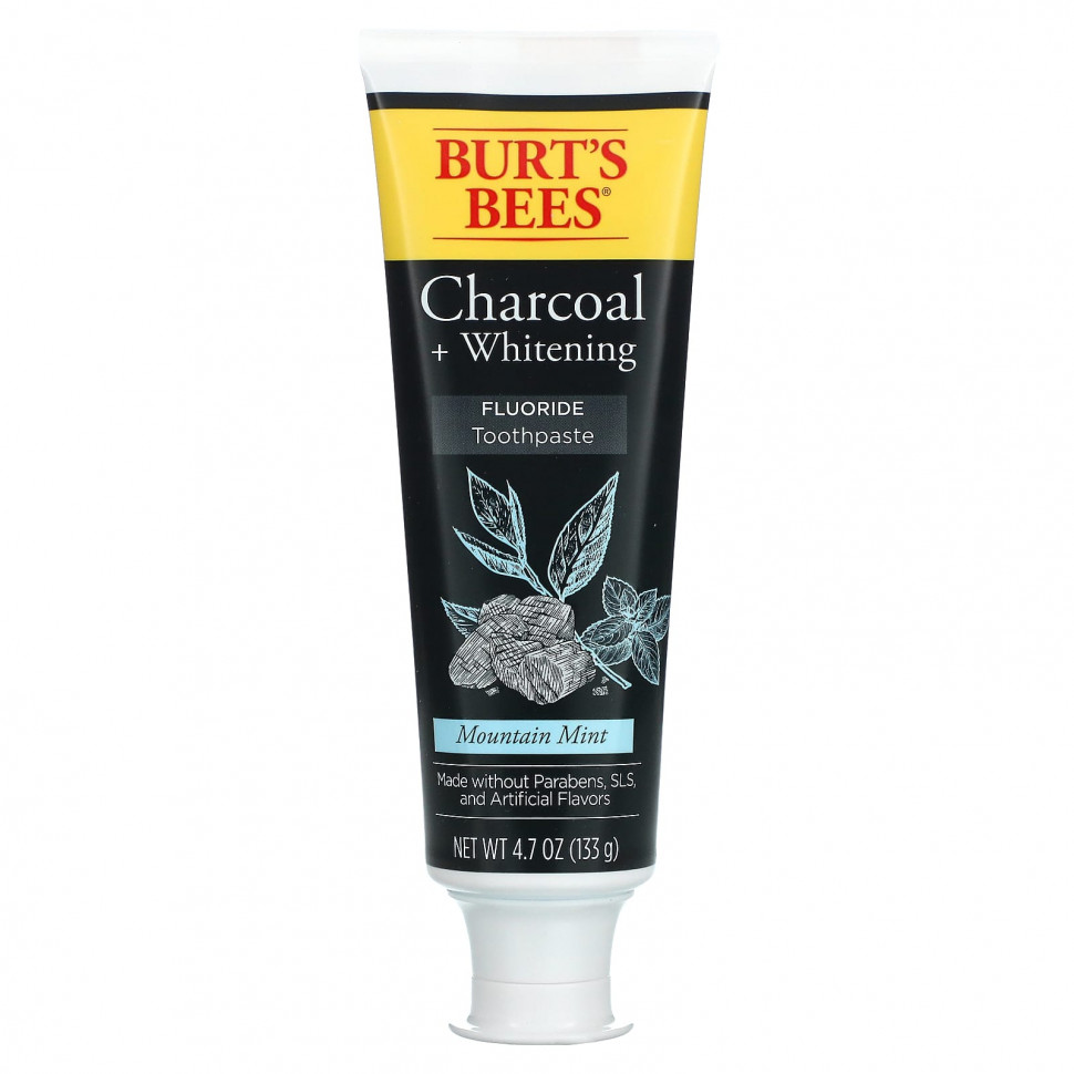 Burt's Bees, Charcoal + Whitening,    ,  , 133  (4,7 )    , -, 