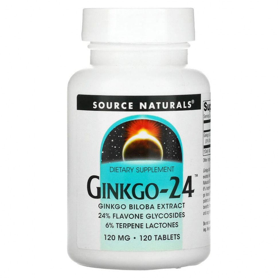 Source Naturals, Ginkgo-24,  ,120 , 120     , -, 