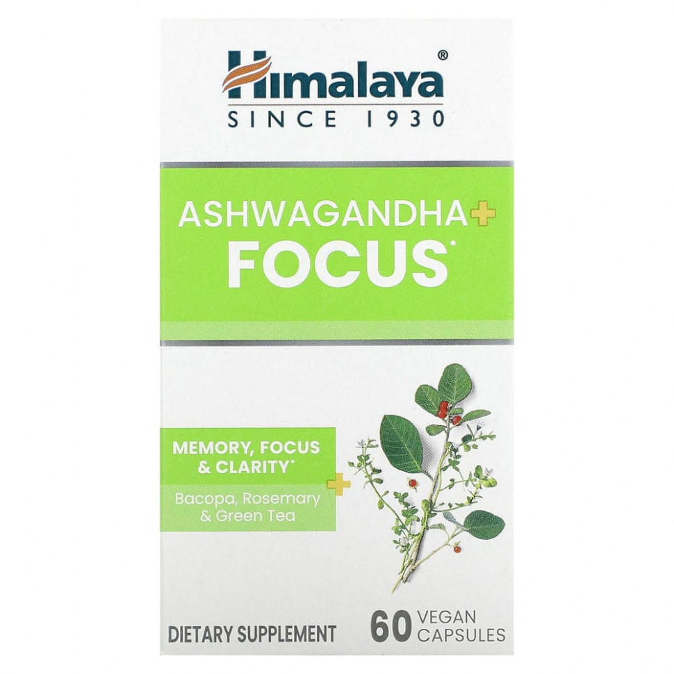 Himalaya, Ashwagandha + Focus`` 60      , -, 