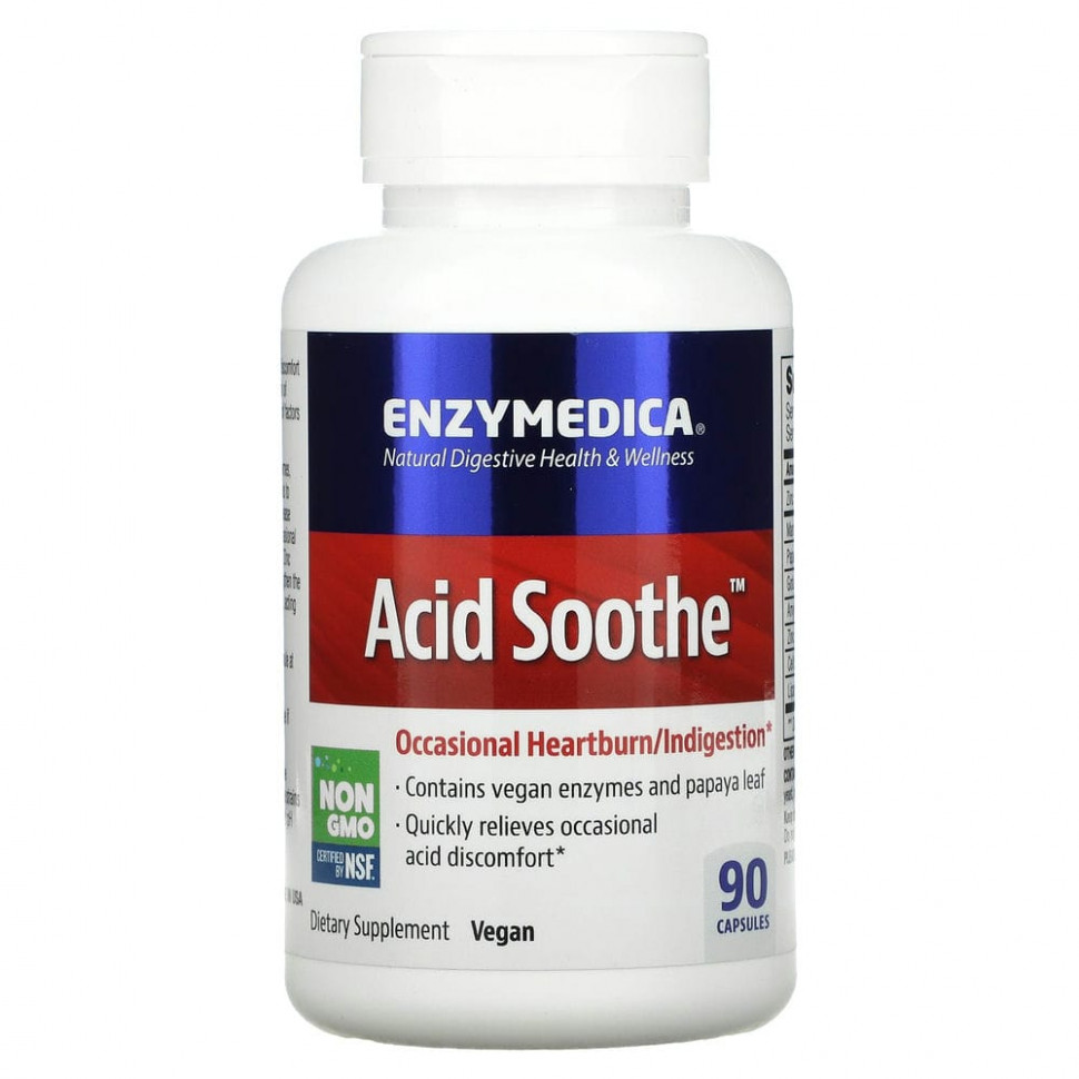 ���������� Enzymedica, ������� ������� Acid Soothe, 90 ������  Iherb (������)