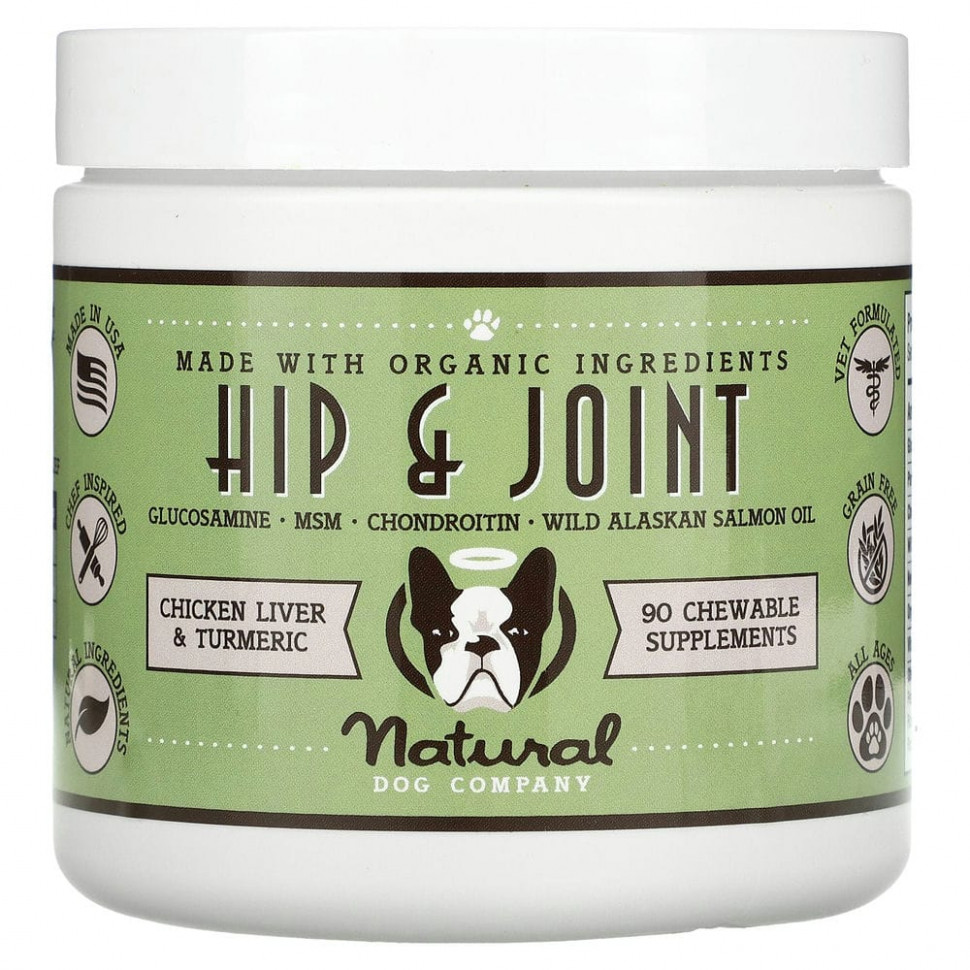  Natural Dog Company, Hip & Joint,   ,    , 90  , 284  (10 )  Iherb ()