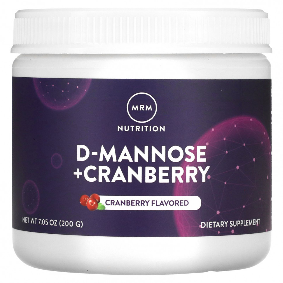 MRM Nutrition, D-Mannose + Cranberry, Cranberry, 7.05 oz (200 g)    , -, 