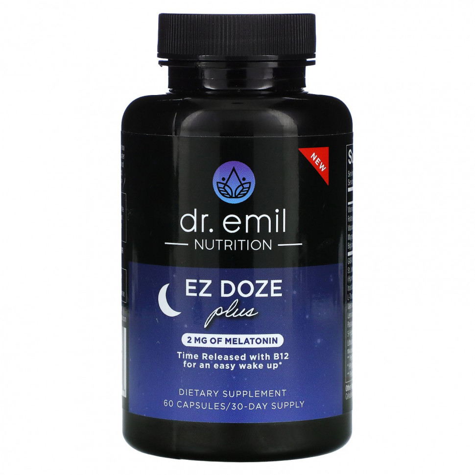  Dr Emil Nutrition, EZ DOZE Plus Melatonin, 60   Iherb ()