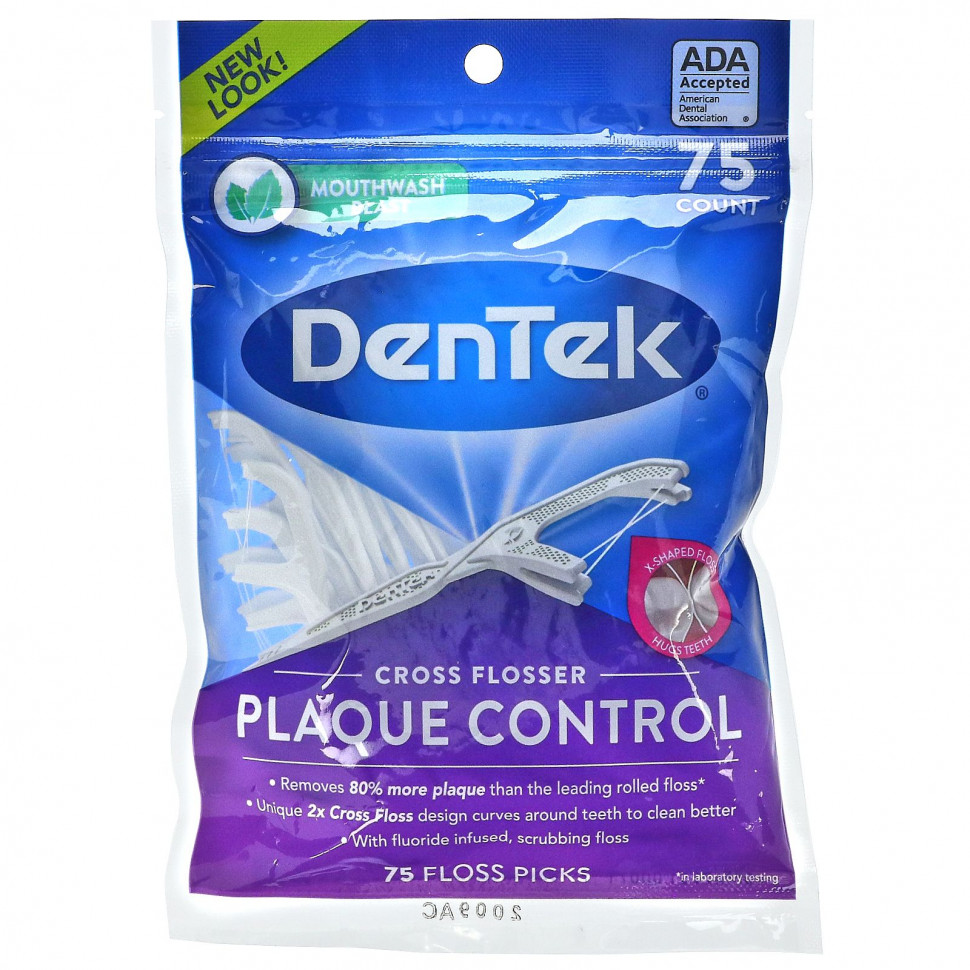 DenTek, Cross Flosser Plaque Control,    , 75     , -, 