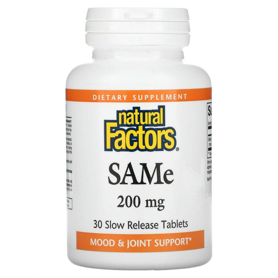 Natural Factors, SAM-e (S--L-), 200 , 30 -     , -, 