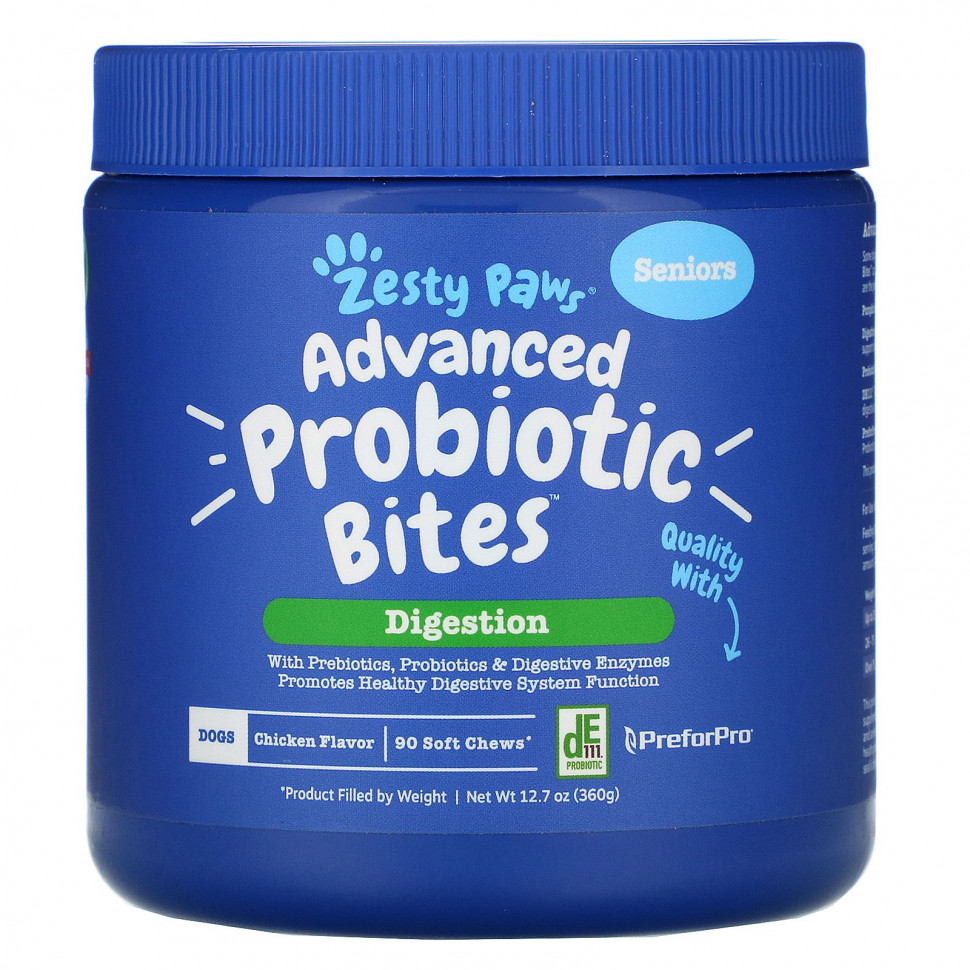 Zesty Paws, Advanced Probiotic Bites  , ,  ,  , 90   , 12,7  (360 )    , -, 
