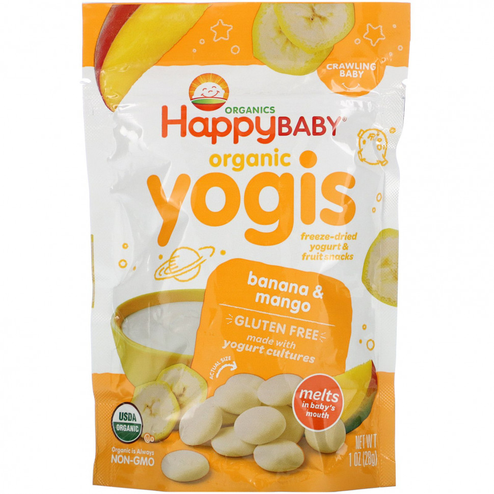 ���������� Happy Family Organics, Yogis, ������������ ����� �� ���������������� ������� � ��������, ����� � �����, 28 �  Iherb (������)