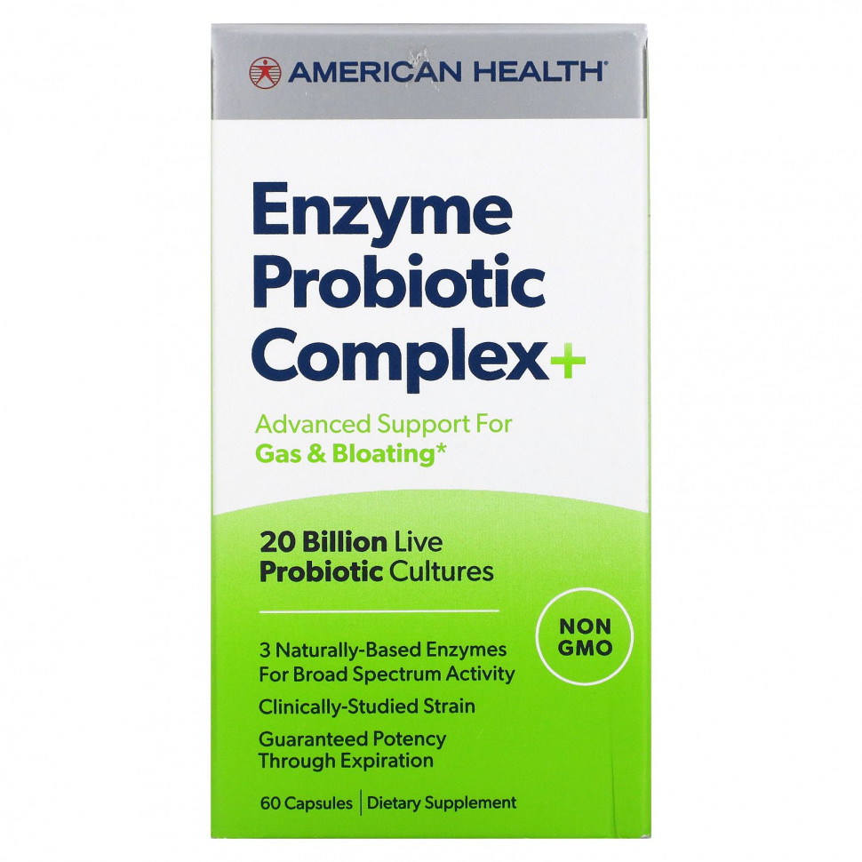  American Health, Enzyme Probiotic Complex +, 20  , 60   Iherb ()