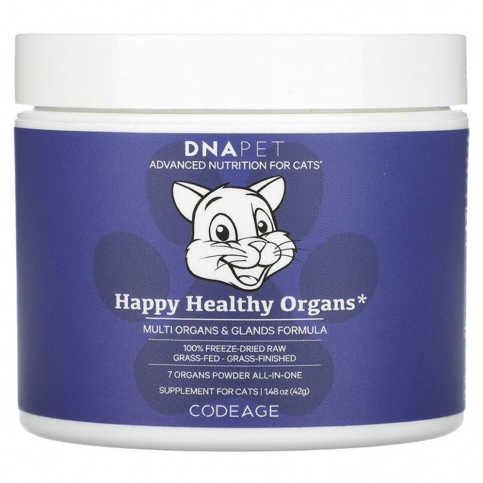  Codeage, DNA Pet, Happy Healthy Organs,  , 42  (1,48 )  Iherb ()