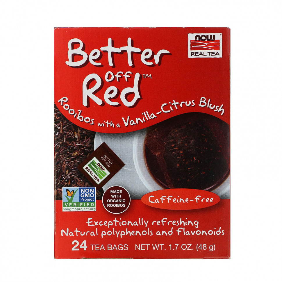 NOW Foods, Real Tea, Better Off Red,  , 24  , 48  (1,7 )    , -, 