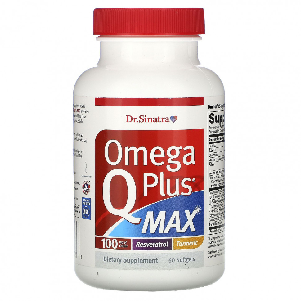 Dr. Sinatra, Omega Q Plus MAX, 60 Softgels    , -, 