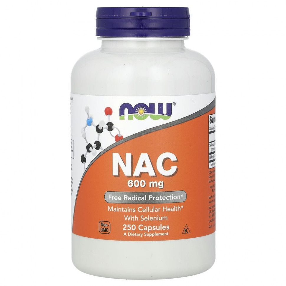 NOW Foods, NAC (N-), 600 , 250      , -, 