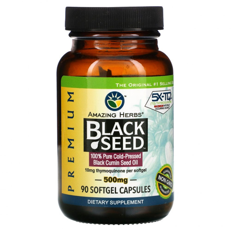 Amazing Herbs, Black Seed, 500 , 90      , -, 