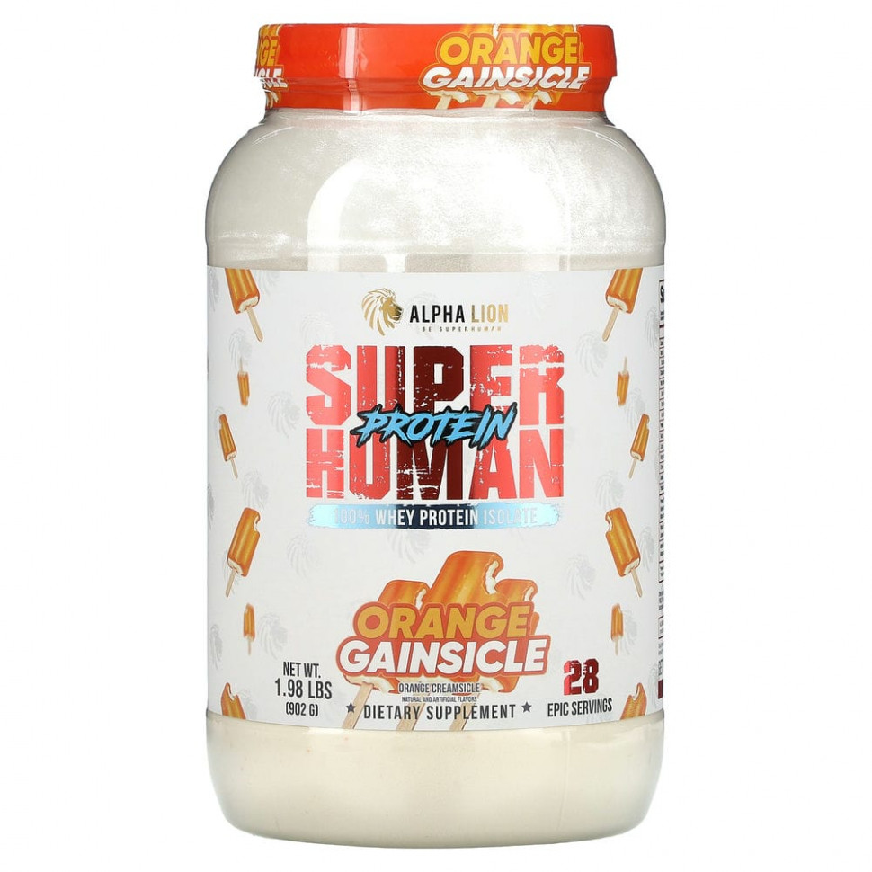 ALPHA LION, SuperHuman Protein, Orange Gainsicle,  , 902  (1,98 )    , -, 