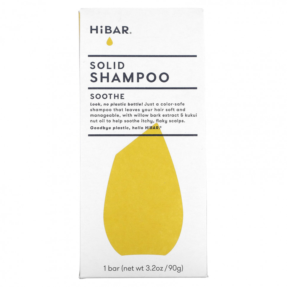 ���������� HiBAR, Solid Shampoo, Soothe, 1 ��., 90 � (3,2 �����)  Iherb (������)