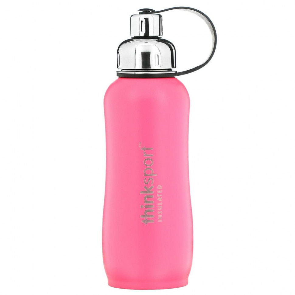  Think, Thinksport , Insulated Sports Bottle, Dark Pink, 25 oz (750ml)  Iherb ()