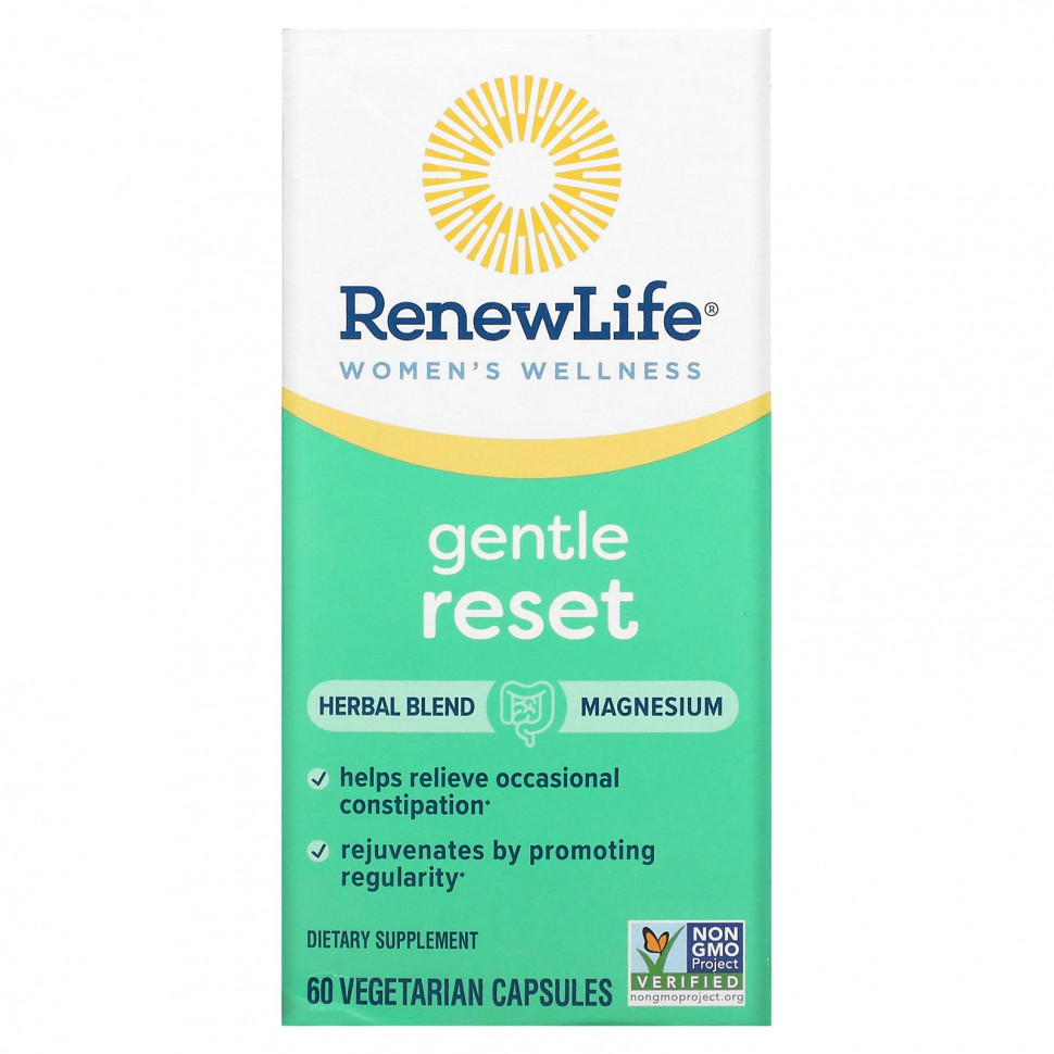 Renew Life, Women's Wellness, Gentle Reset , 60 Vegetarian Capsules    , -, 