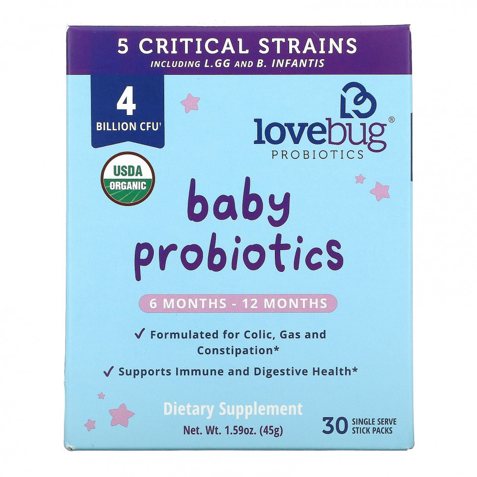 LoveBug Probiotics,  ,    6  12 , 4  , 30      , -, 