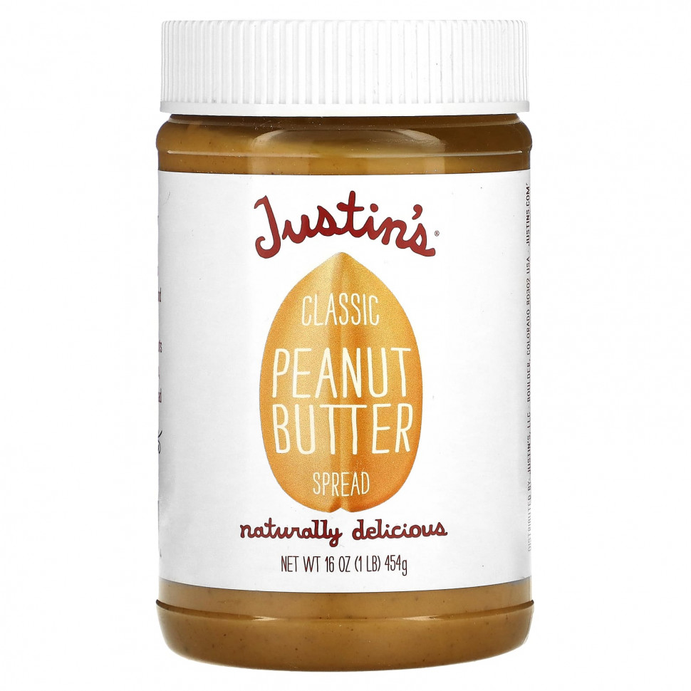 ���������� Justin's Nut Butter, ������������ ���������� �����, 16 ����� (454 �)  Iherb (������)