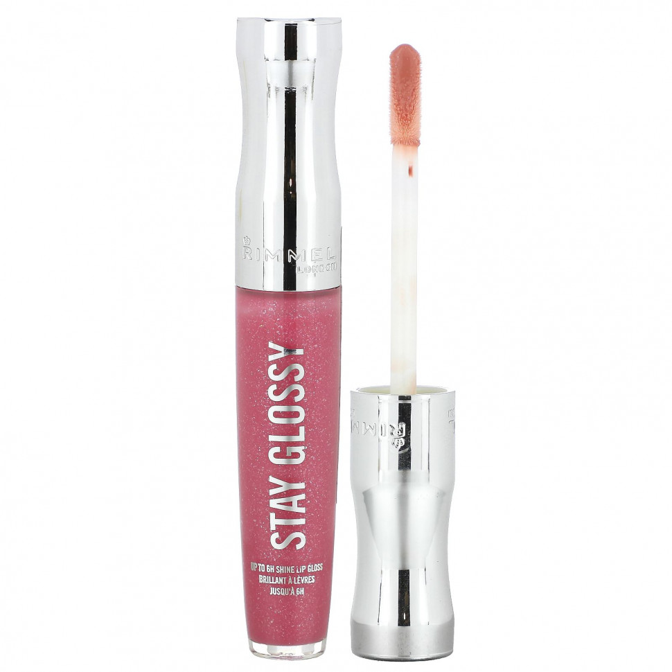 Rimmel London, Stay Glossy,   ,  160 Stay My Rose, 5,5  (0,18 . )    , -, 