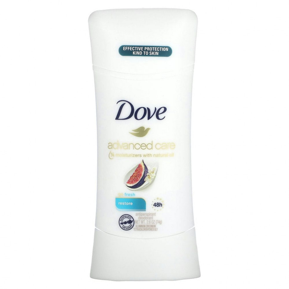 Dove, Advanced Care, Go Fresh, Antiperspirant Deodorant, Restore, 2.6 oz (74 g)    , -, 