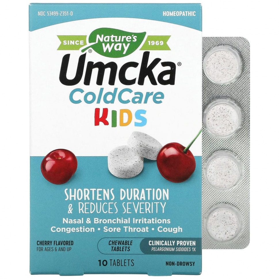 Nature's Way, Umcka, ColdCare Kids,    6 , , 10      , -, 