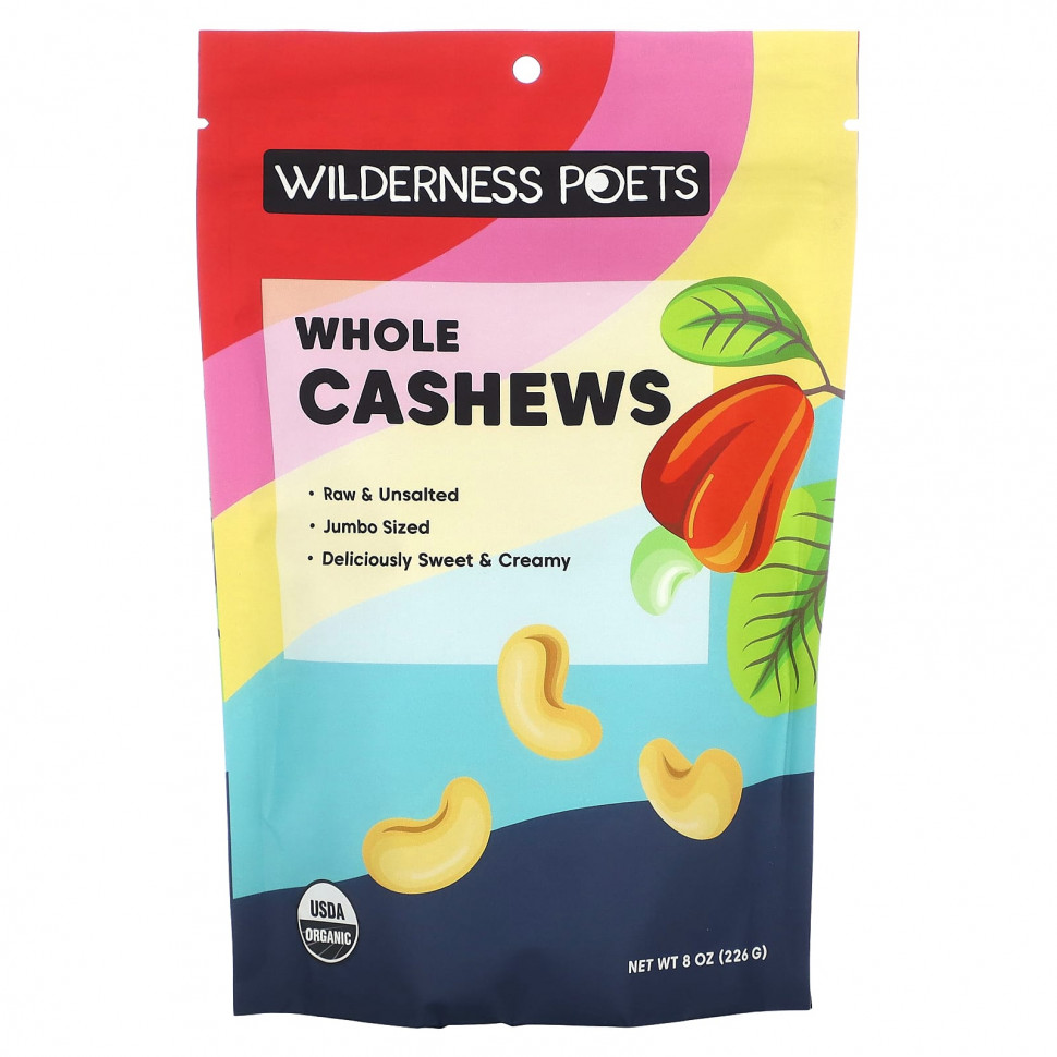 Wilderness Poets, Cashews (Anacardium Occidentale), 8 oz (226.8 g)    , -, 