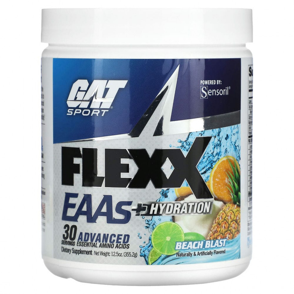 GAT, Flexx EAA + Hydration, Beach Blast, 355,2  (12,5 )    , -, 