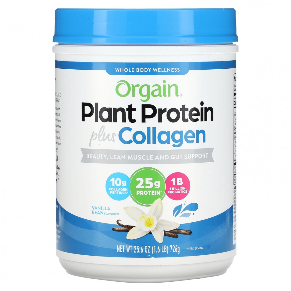 Orgain, Plant Protein Plus Collagen, , 726  (1,6 )    , -, 
