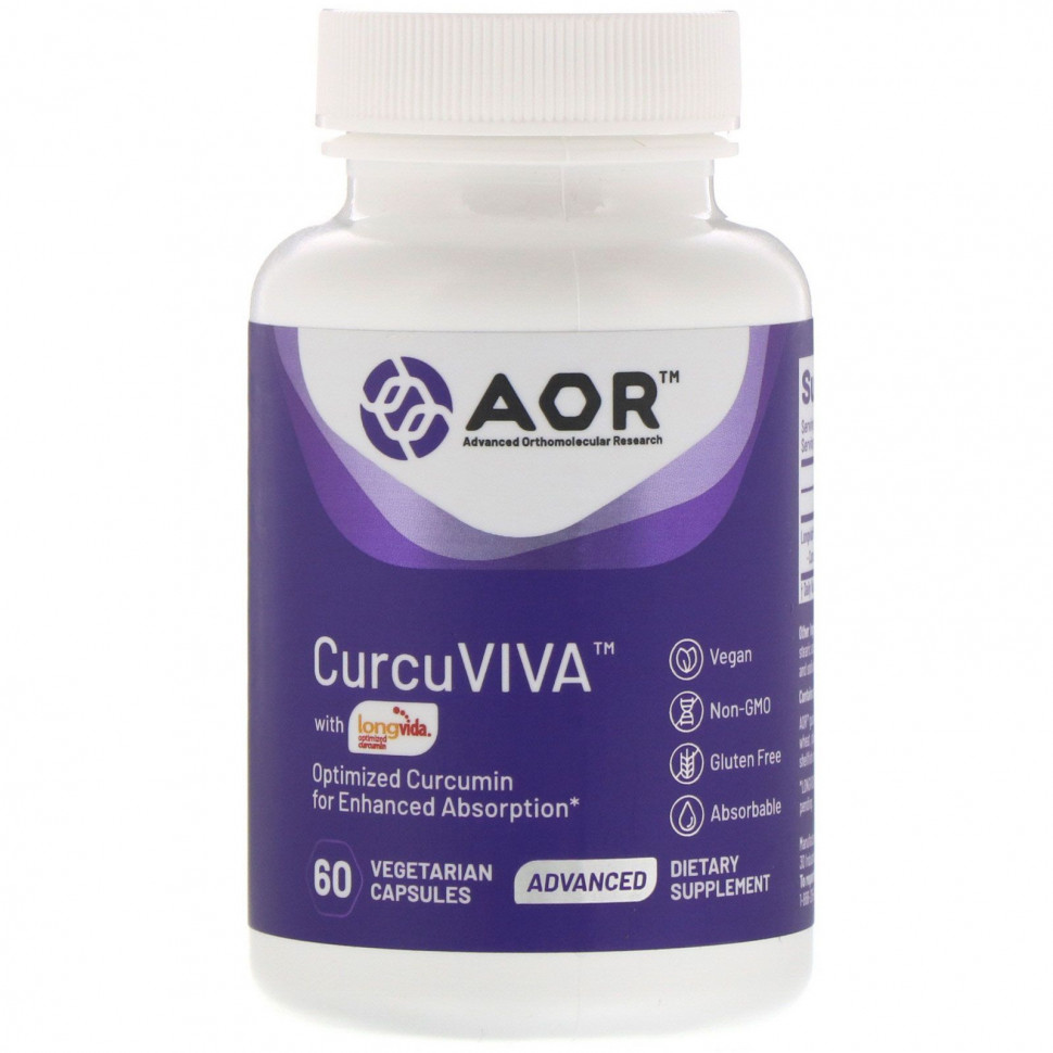 Advanced Orthomolecular Research AOR, CurcuViva, 60      , -, 