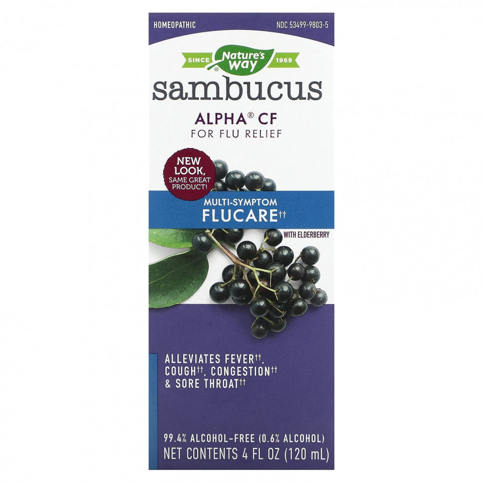 Nature's Way, Sambucus, Alpha CF,    Flucare,  , 120  (4 . )    , -, 