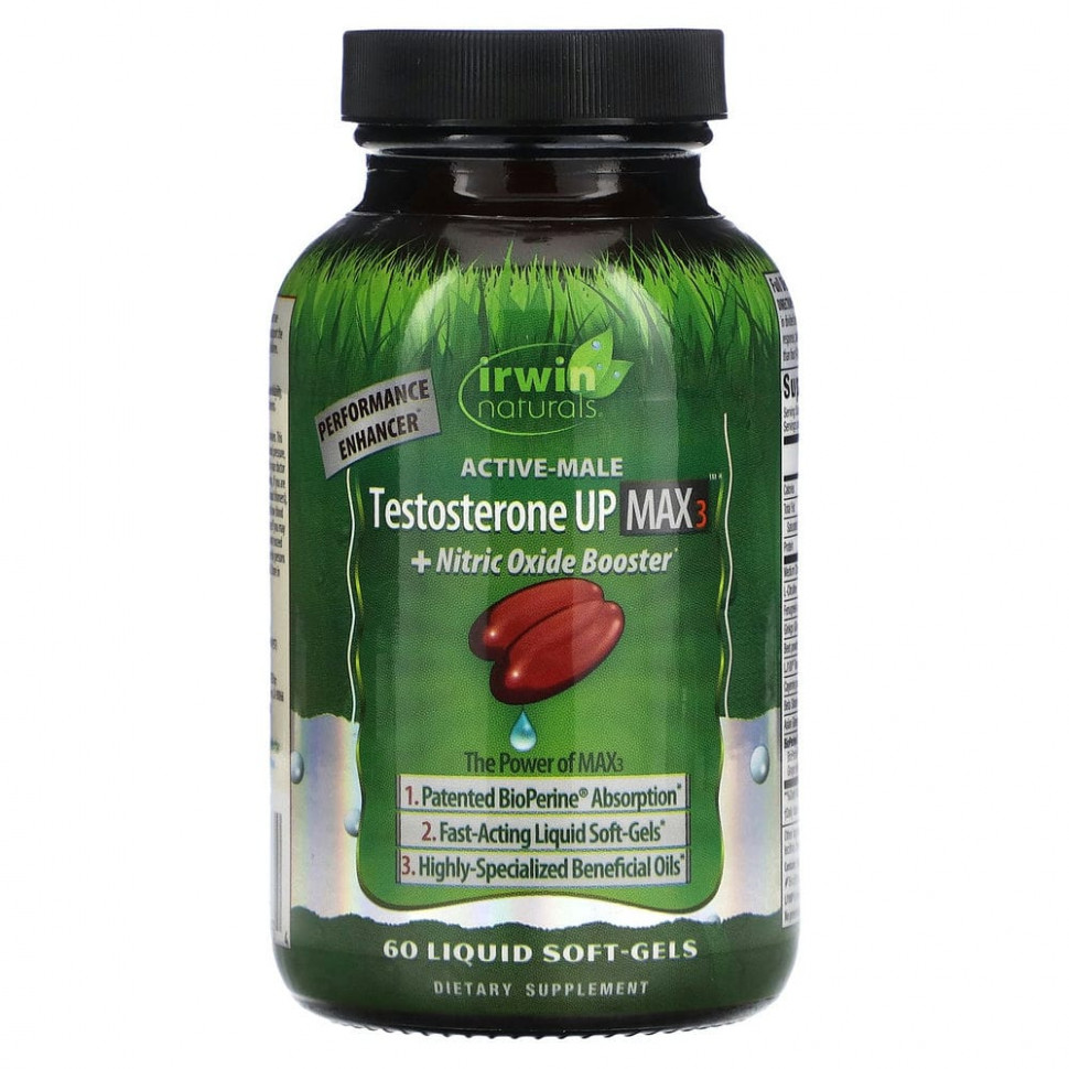 Irwin Naturals, Testosterone Up Max 3 +    , 60      , -, 