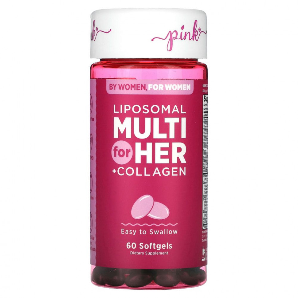 Pink, Liposomal Multi For Her + Collagen, 60      , -, 