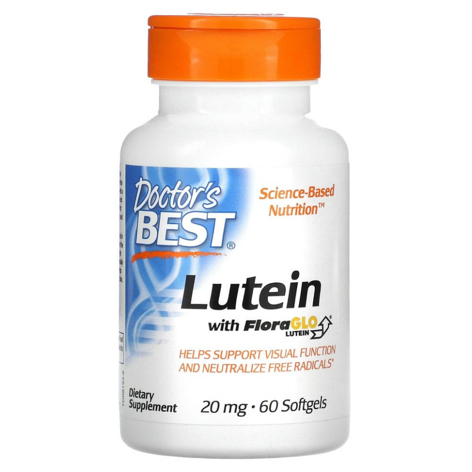 Doctor's Best,   FloraGlo Lutein, 20 , 60      , -, 