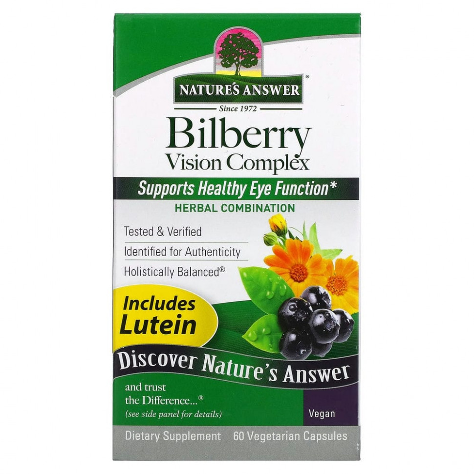  Nature's Answer, Bilberry Vision Complex, 60    Iherb ()
