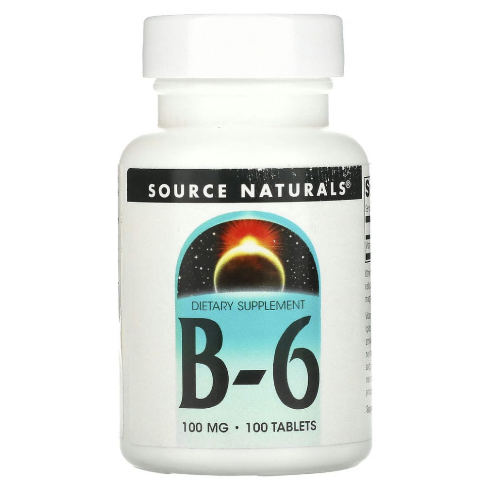 Source Naturals,  B6, 100 , 100     , -, 